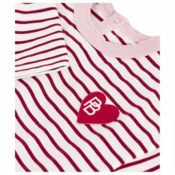 Petit Bateau T-shirt Rayé Logo Cœur Coton Bio || Blouses, T-Shirts