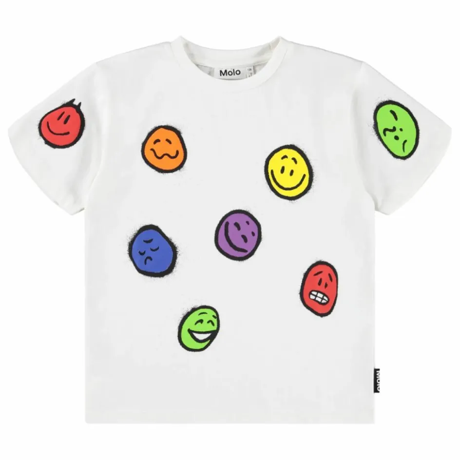 Molo T-shirt Riley Smiley Coton Bio ||Enfant Blouses, T-Shirts|T-Shirts, Chemises