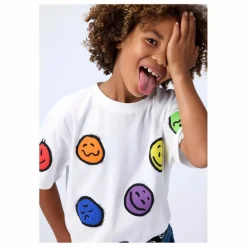 Molo T-shirt Riley Smiley Coton Bio ||Enfant Blouses, T-Shirts|T-Shirts, Chemises