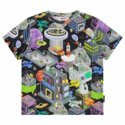 Best Molo T-shirt Rodney Pixel Space Coton Bio | Noir