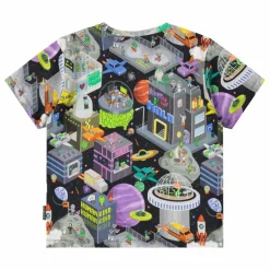 Best Molo T-shirt Rodney Pixel Space Coton Bio | Noir