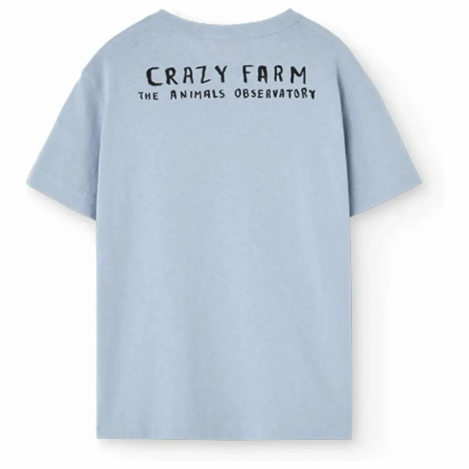 Clearance The Animals Observatory T-shirt Rooster Coton Bio | Bleu gris