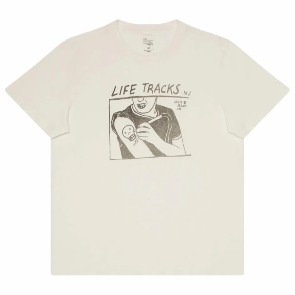 Homme Nudie Jeans T-Shirts, Chemises*T-shirt Roy Life Tracks |