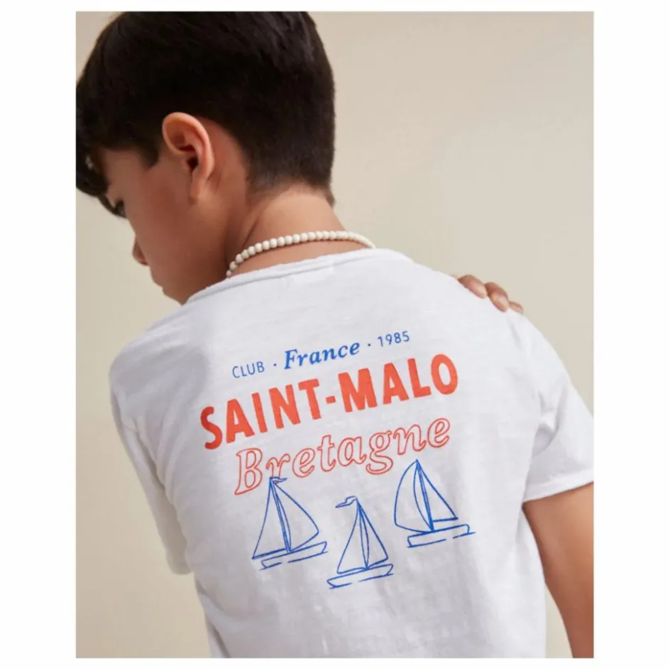 Sale Búho T-shirt Saint Malo Coton Bio | Blanc