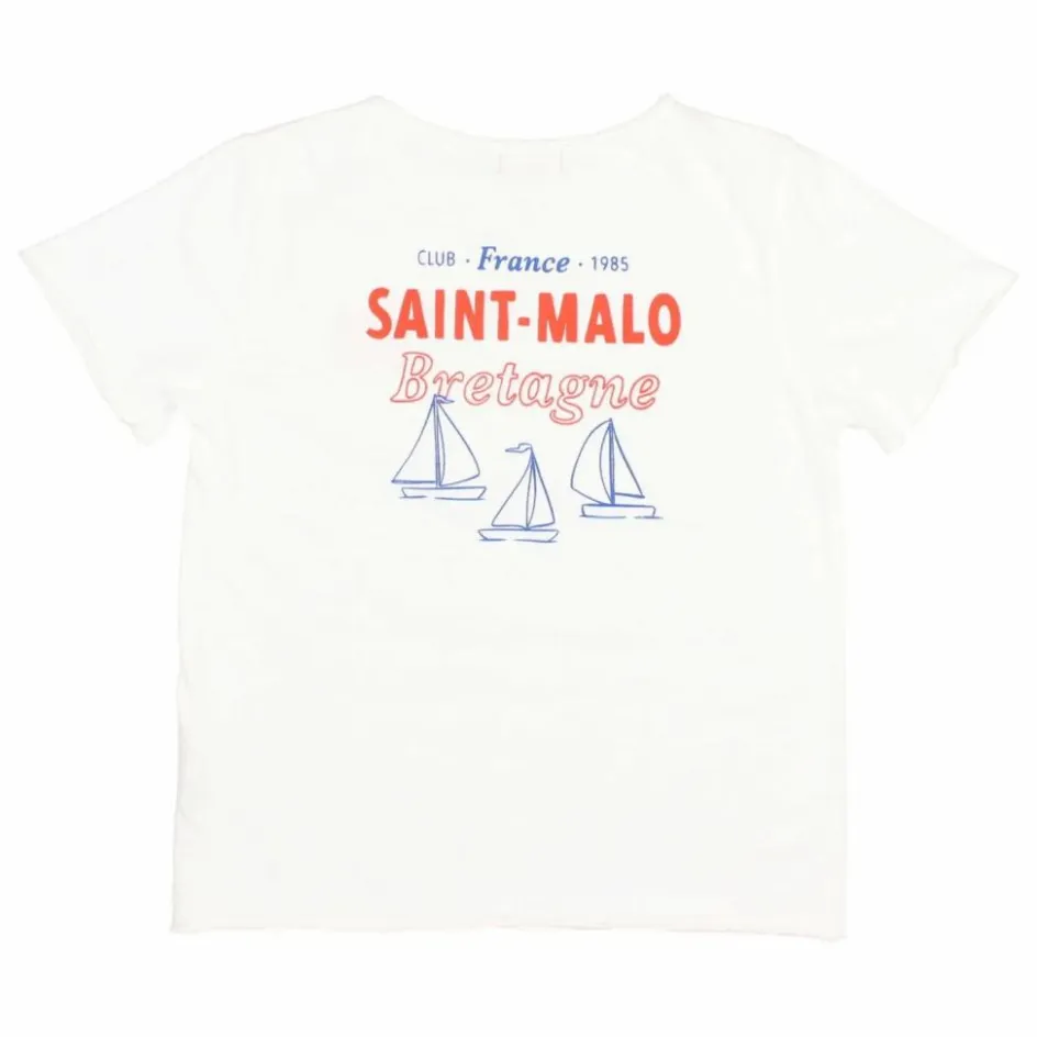 Sale Búho T-shirt Saint Malo Coton Bio | Blanc