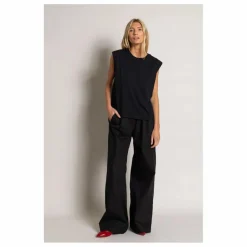 Clearance Smallable Woman T-shirt Sans Manches Freja Coton Bio | Noir