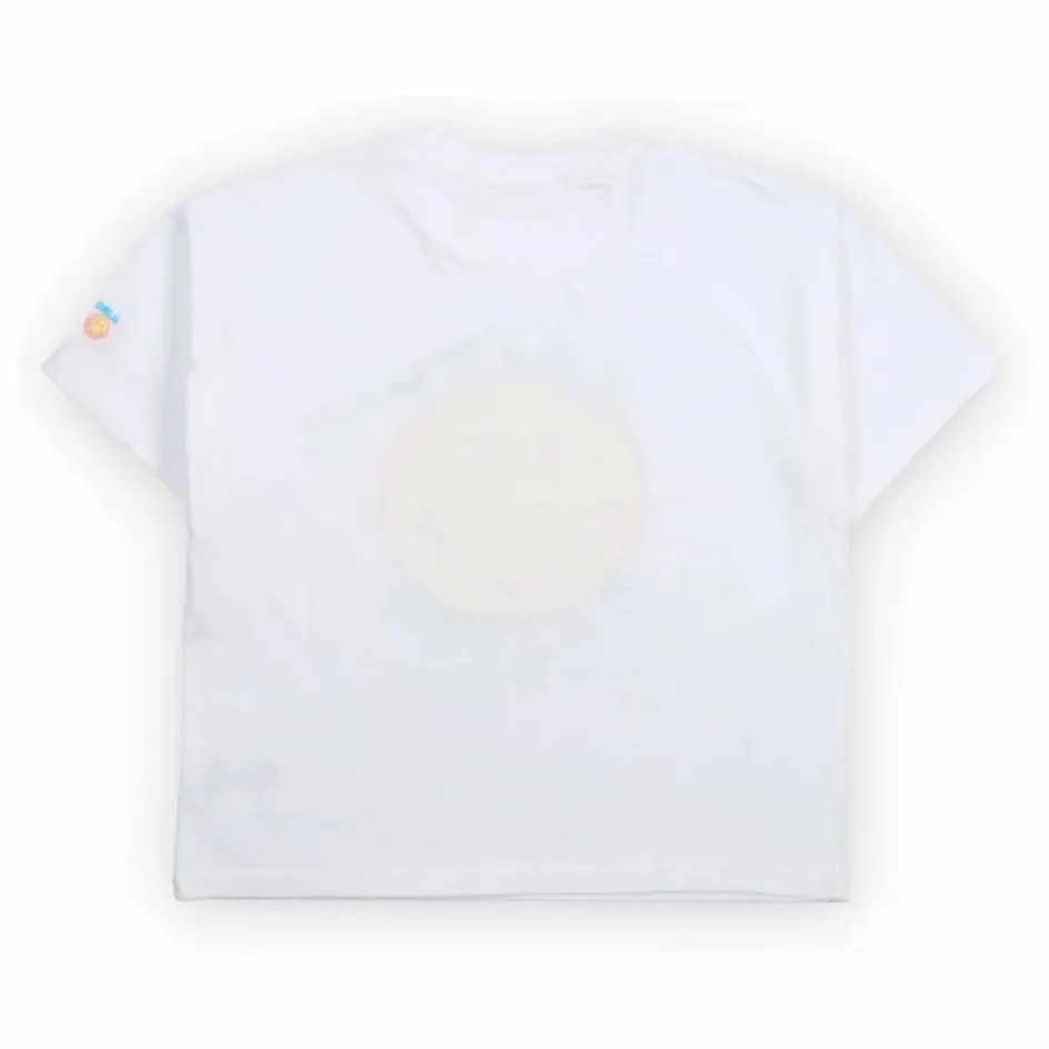 Best the new society T-shirt Smiley | Blanc