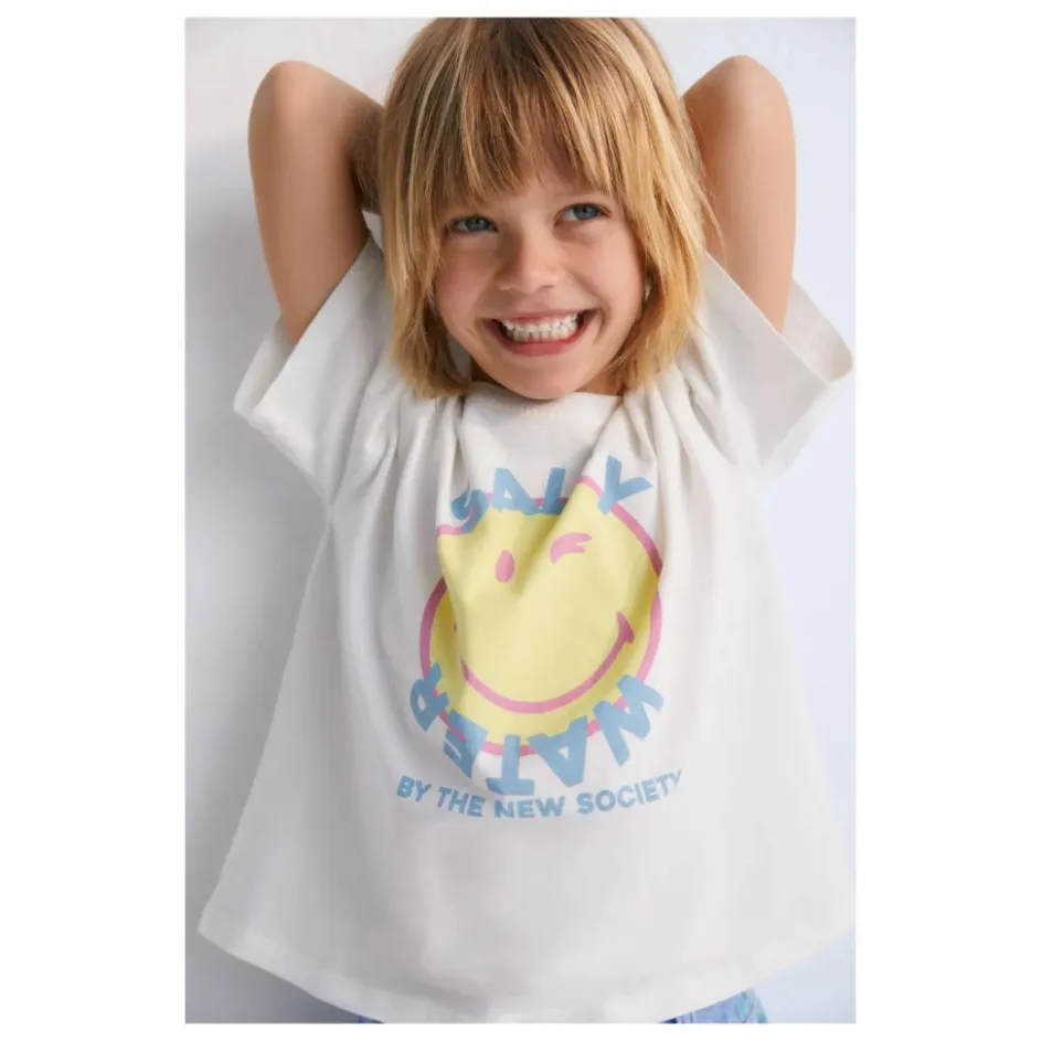 the new society T-shirt Smiley Baby | Blanc