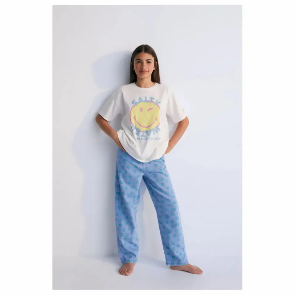 the new society T-shirt Smiley Baby | Blanc