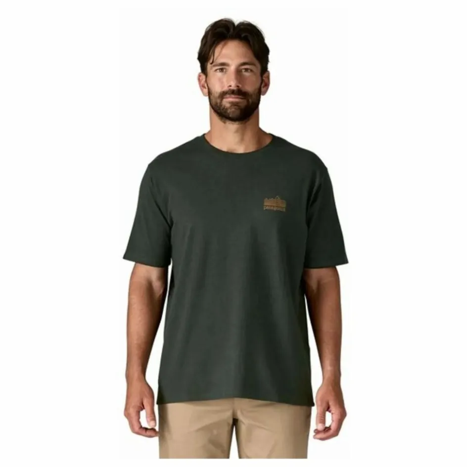 New Patagonia T-shirt Strataspire Responsibili Fibres Recyclées | Vert foncé