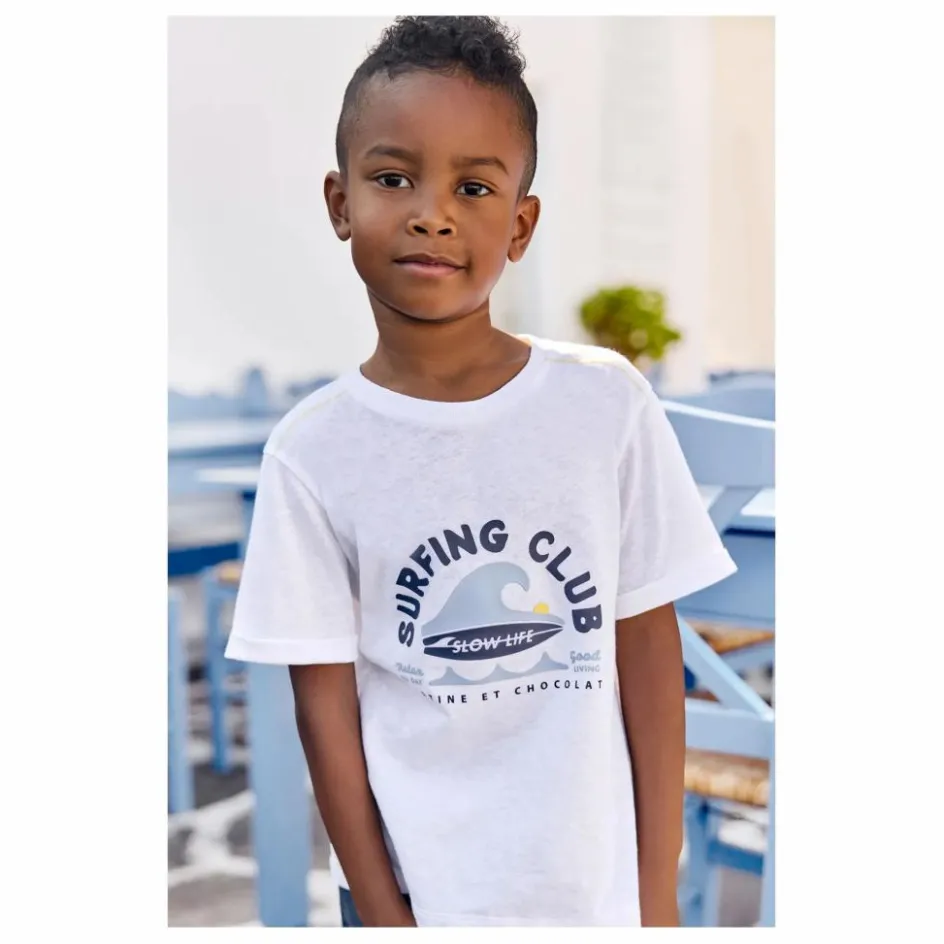 Hot Tartine et Chocolat T-shirt Surfing Club | Blanc