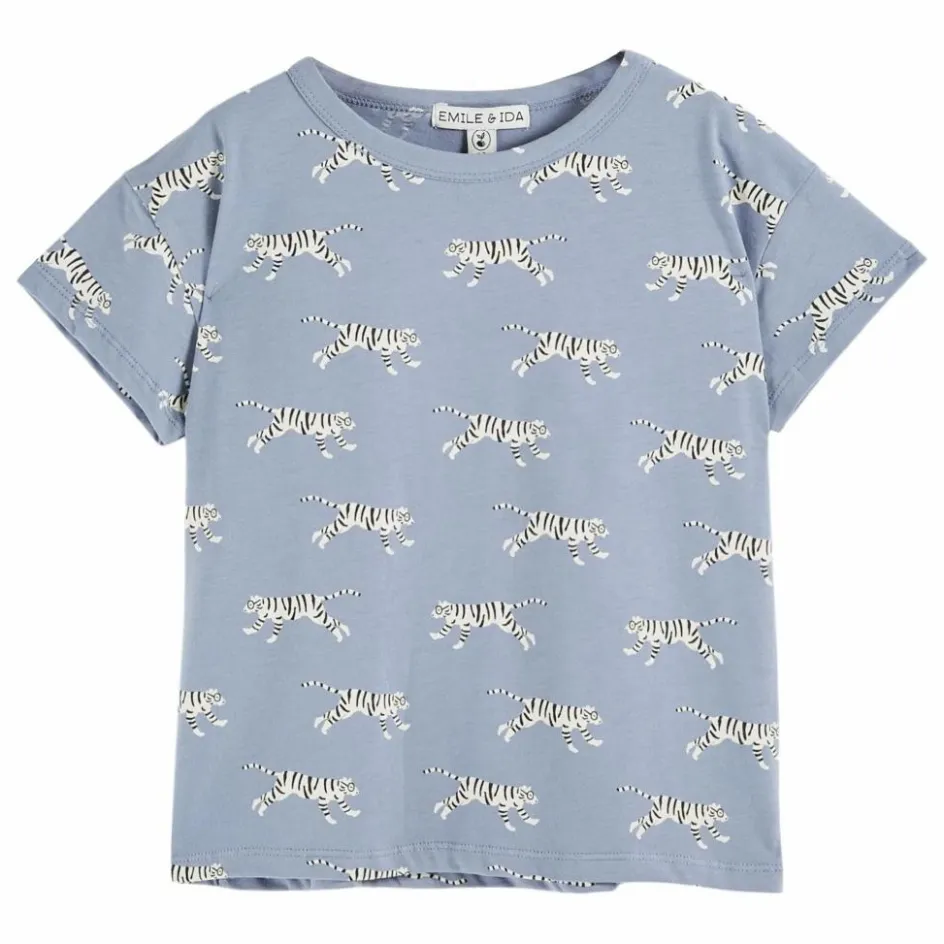Outlet Emile et Ida T-Shirt Tigre Coton Bio | Lavande