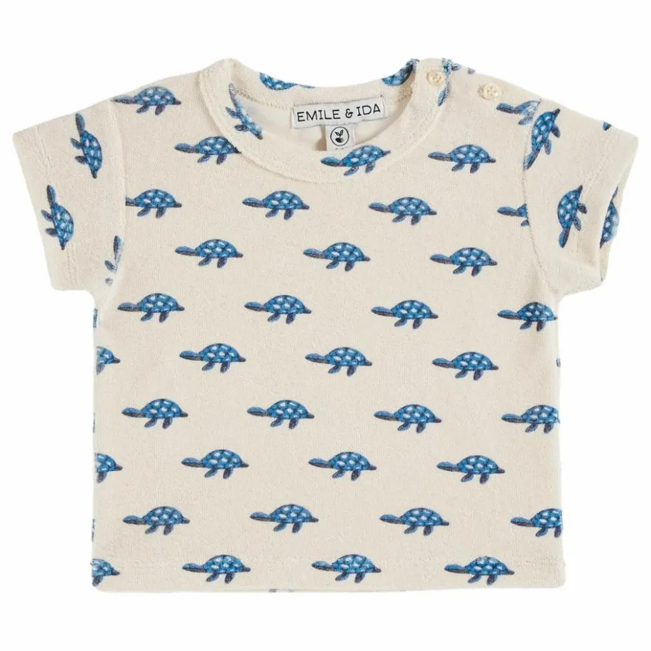 New Emile et Ida T-Shirt Tortue Eponge | Ecru