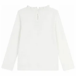 Enfant Petit Bateau Blouses, T-Shirts*T-shirt Uni Col Volants Coton Bio |
