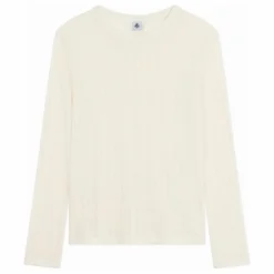 Petit Bateau T-shirt Uni Pointelle Coton Bio ||Femme Tee-Shirts, Polos