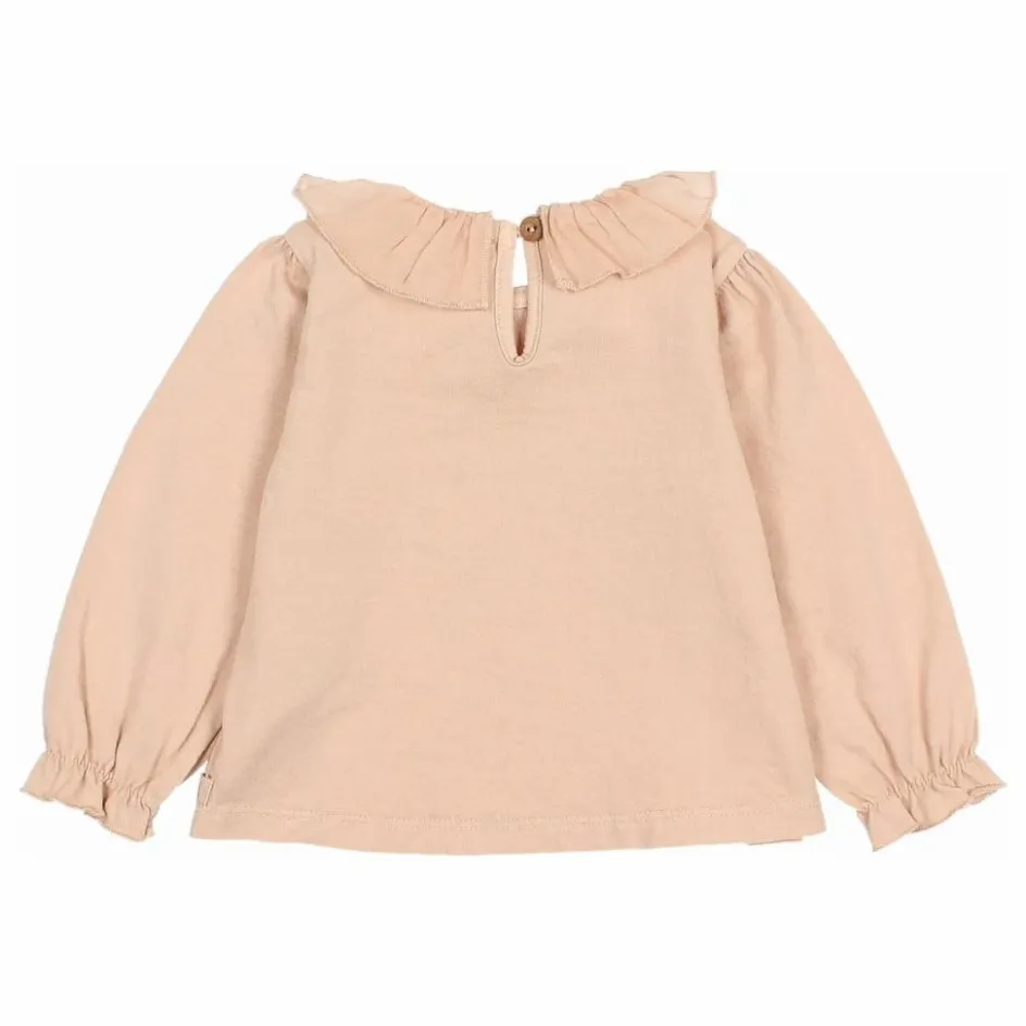 Búho T-shirt Volants Coton Bio | Rose