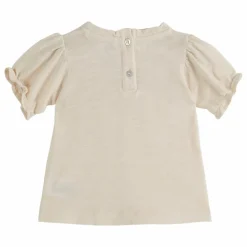 Emile et Ida T-shirt Volants Coton Flammé | Ecru