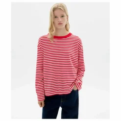 Clearance Thinking Mu T-shirt Willy Emily R Rayé Coton Bio | Rouge