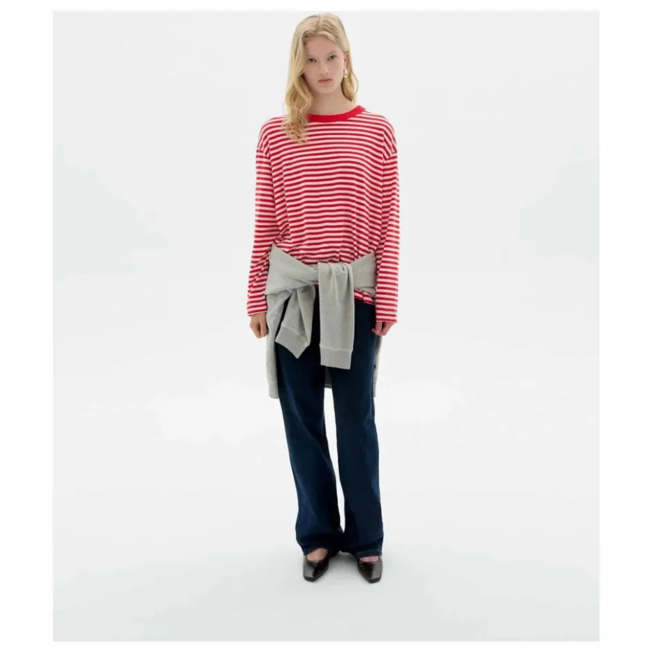 Clearance Thinking Mu T-shirt Willy Emily R Rayé Coton Bio | Rouge