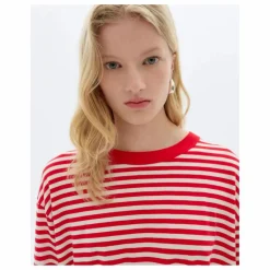 Clearance Thinking Mu T-shirt Willy Emily R Rayé Coton Bio | Rouge