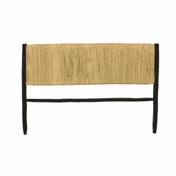 Cosydar Lits, Tables De Chevet*Tête de lit en bois brut et palme |