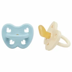 Hevea Tétine physiologique en caoutchouc naturel - Set de 2 | Bleu ciel