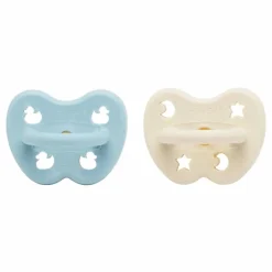 Hevea Tétine physiologique en caoutchouc naturel - Set de 2 | Bleu ciel