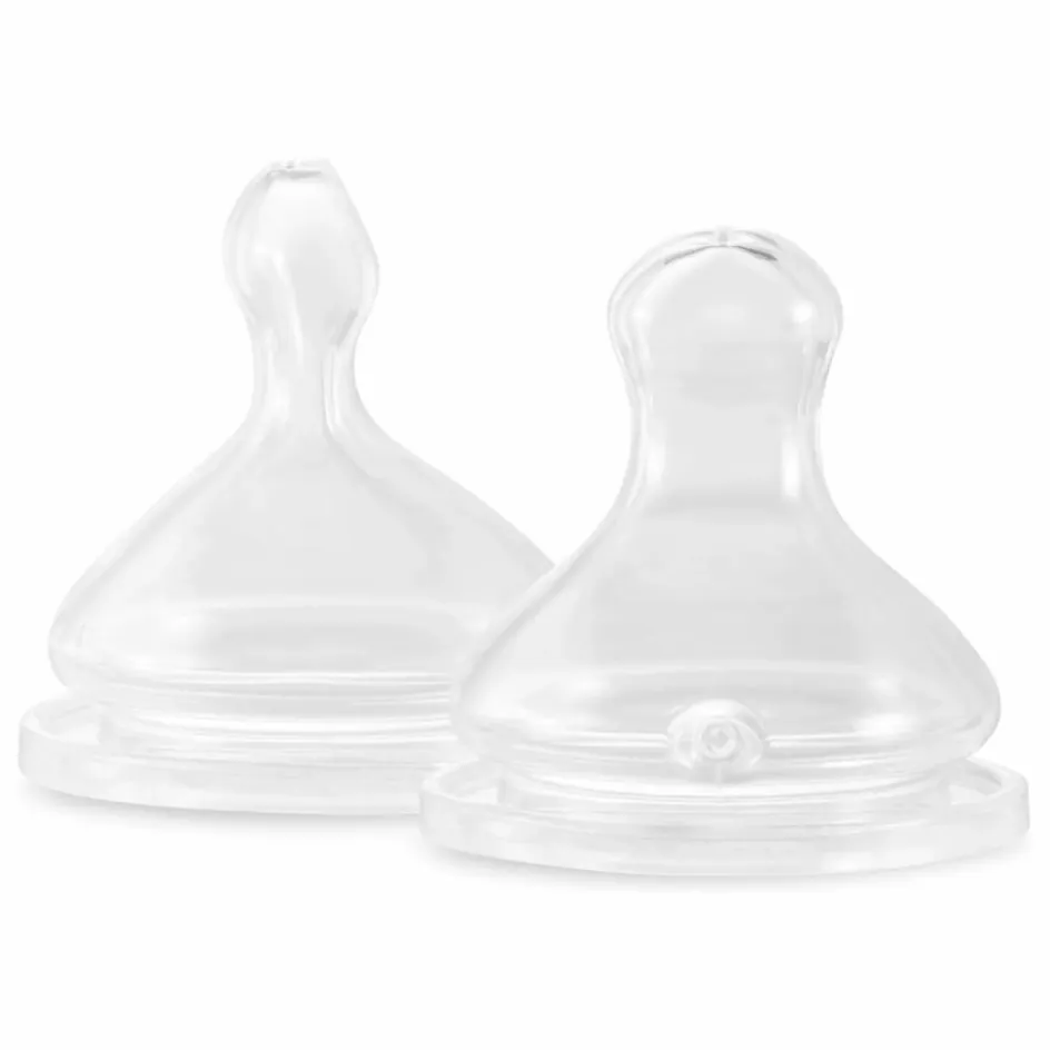 Best Elhée Tétines physiologiques débit extra-lent - Lot de 2 Transparent