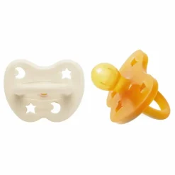 Hevea Tétines rondes en caoutchouc - Lot de 2| Tétines|Puériculture