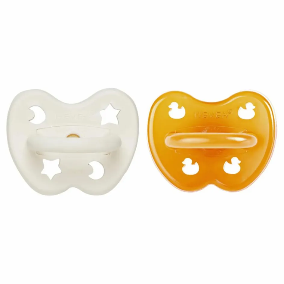 Clearance Tétines symétriques en caoutchouc naturel - Lot de 2 | Tétines|Puériculture