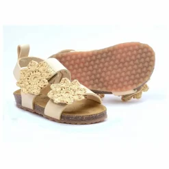 Sale Pèpè Two Co Me - Sandales Fleurs | Latte