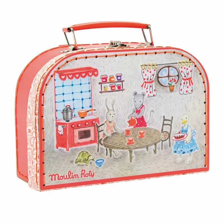 Moulin Roty Cuisines, Marchandes*Valise dînette à pois