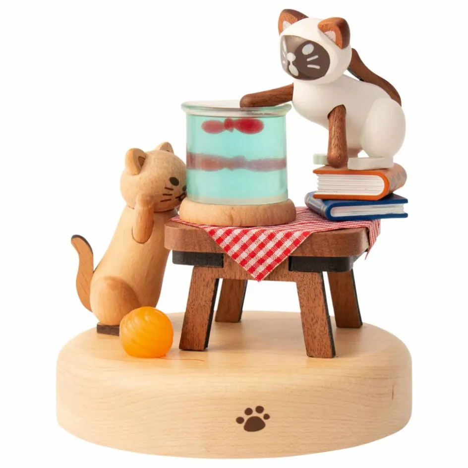 Sale Wooderful life Veilleuse Chat et Poisson Multicolore