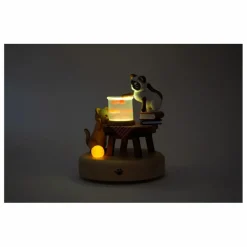 Sale Wooderful life Veilleuse Chat et Poisson Multicolore