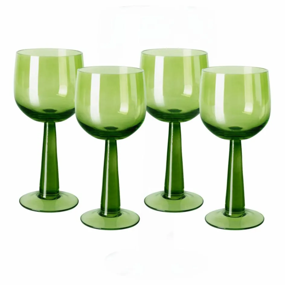 Sale HKliving Verre à vin The emeralds - Set de 4 | Jaune vert