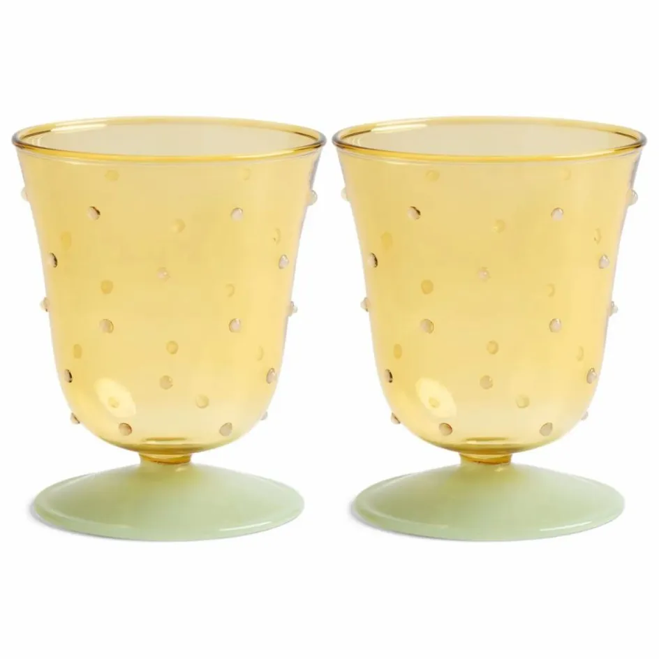 Sale &Klevering Verres Dot - Set de 2 | Jaune