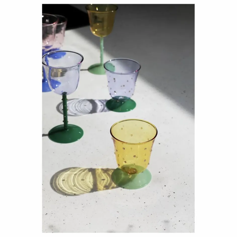 Sale &Klevering Verres Dot - Set de 2 | Jaune