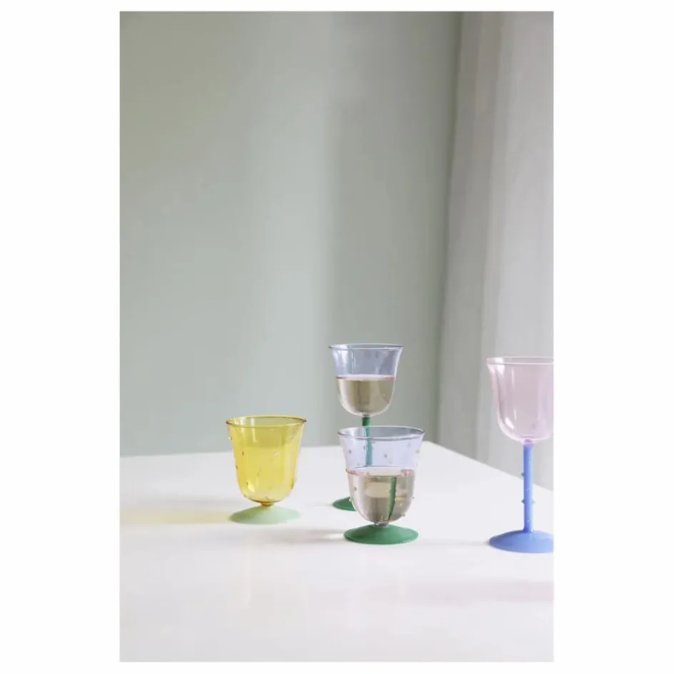 Sale &Klevering Verres Dot - Set de 2 | Jaune