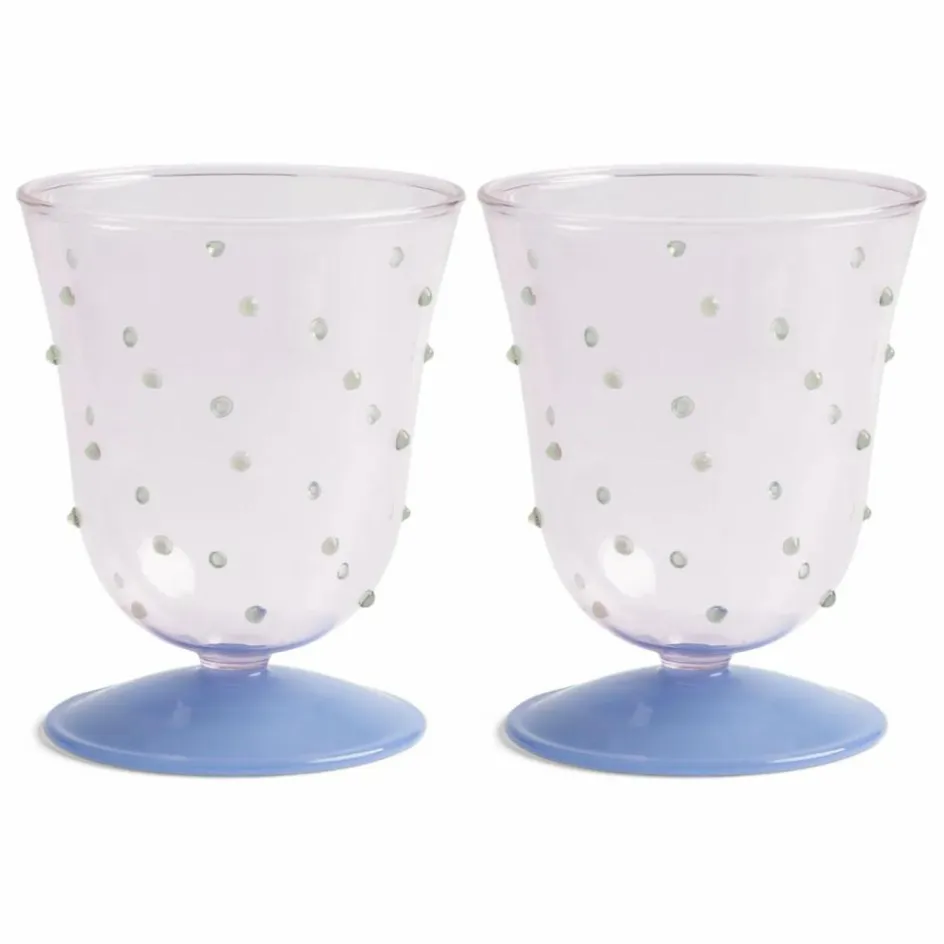 Online &Klevering Verres Dot - Set de 2 | Rose