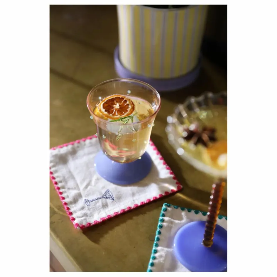 Online &Klevering Verres Dot - Set de 2 | Rose