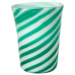 Bitossi Art De La Table*Verres en verre soufflé Bachette Verde - Set de 2 |