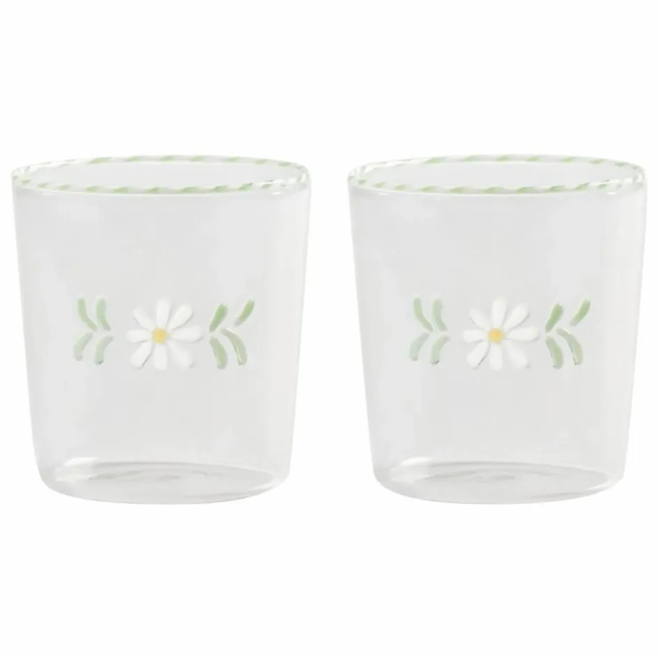 &Klevering Verres Flora - Set de 2 | Blanc