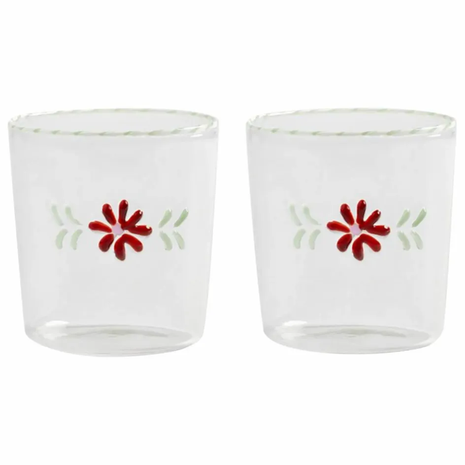&Klevering Verres Flora - Set de 2 || Art De La Table