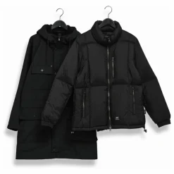 Sale Taion Veste à Capuche Volume Down | Noir