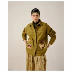 CORD Veste Ava Crountryside Brodée Laine ||Femme Vestes, Blousons