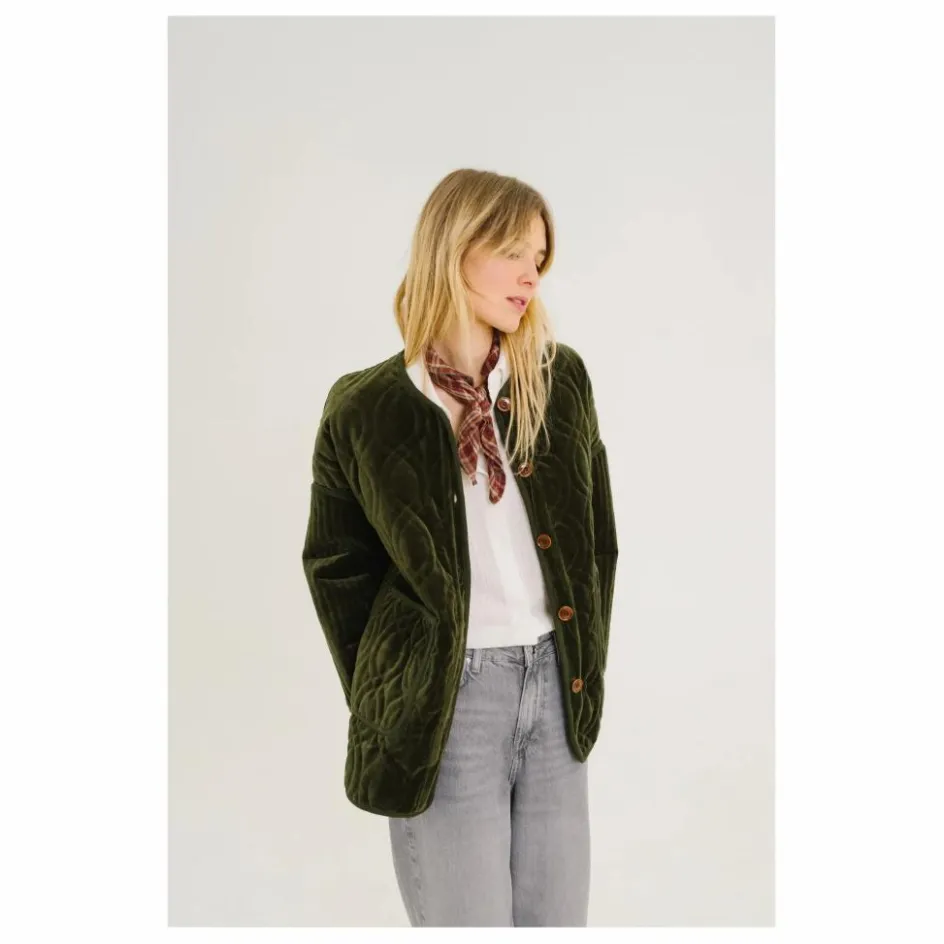Hot Sacrécoeur Veste Bari Zephir Brodée Velours | Vert