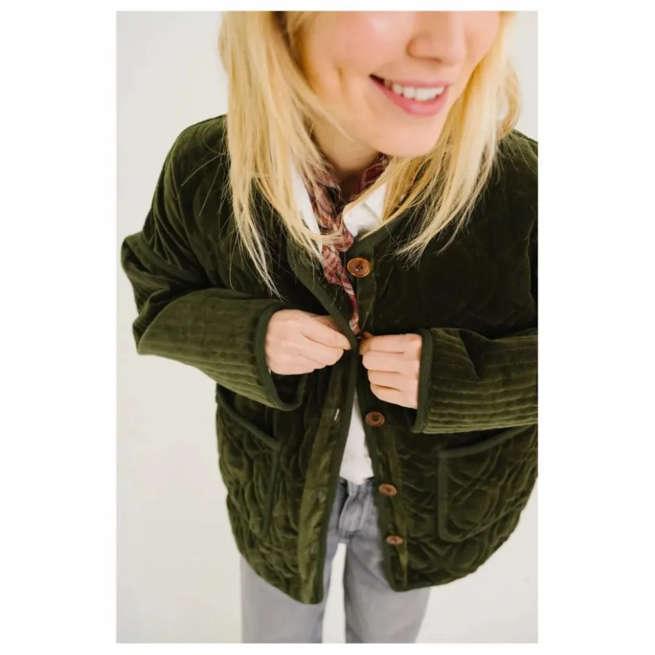 Hot Sacrécoeur Veste Bari Zephir Brodée Velours | Vert