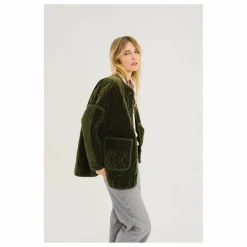 Hot Sacrécoeur Veste Bari Zephir Brodée Velours | Vert