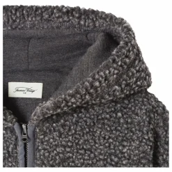 Sale American Vintage Veste Capuche Façon Sherpa Hoktown | Gris anthracite chiné