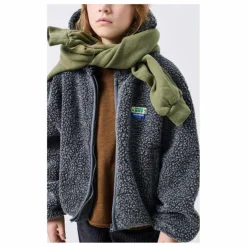 Sale American Vintage Veste Capuche Façon Sherpa Hoktown | Gris anthracite chiné